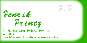 henrik printz business card